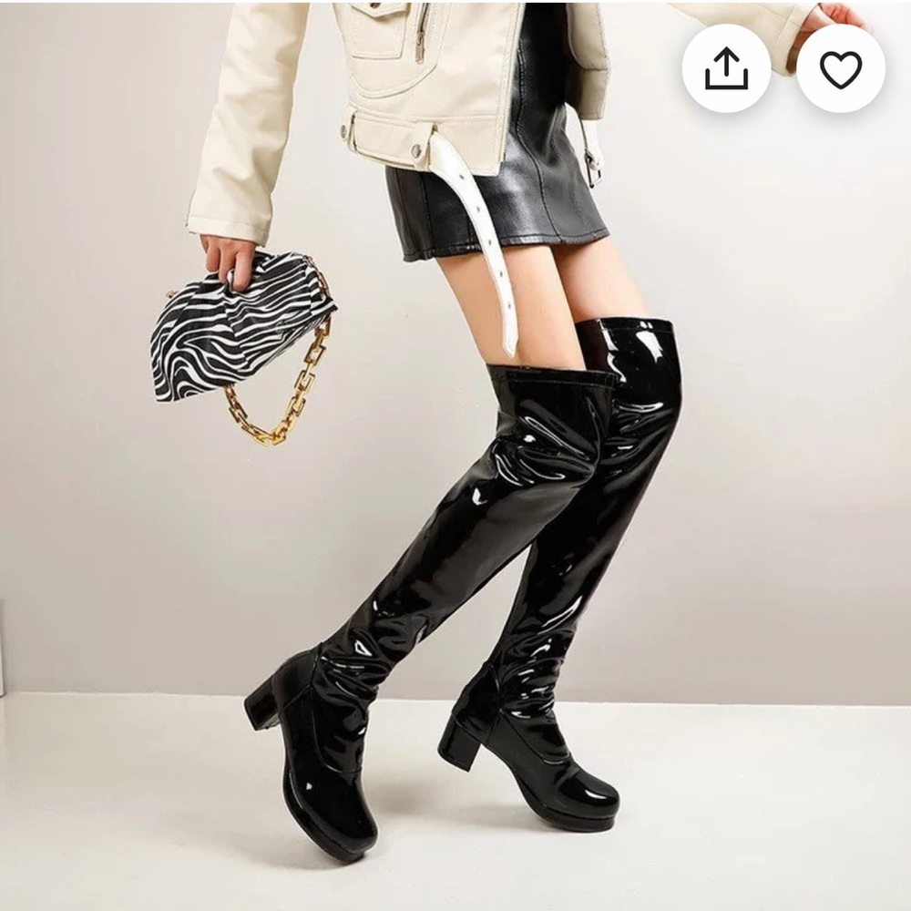 WHITE supravintage over-the-knee boots